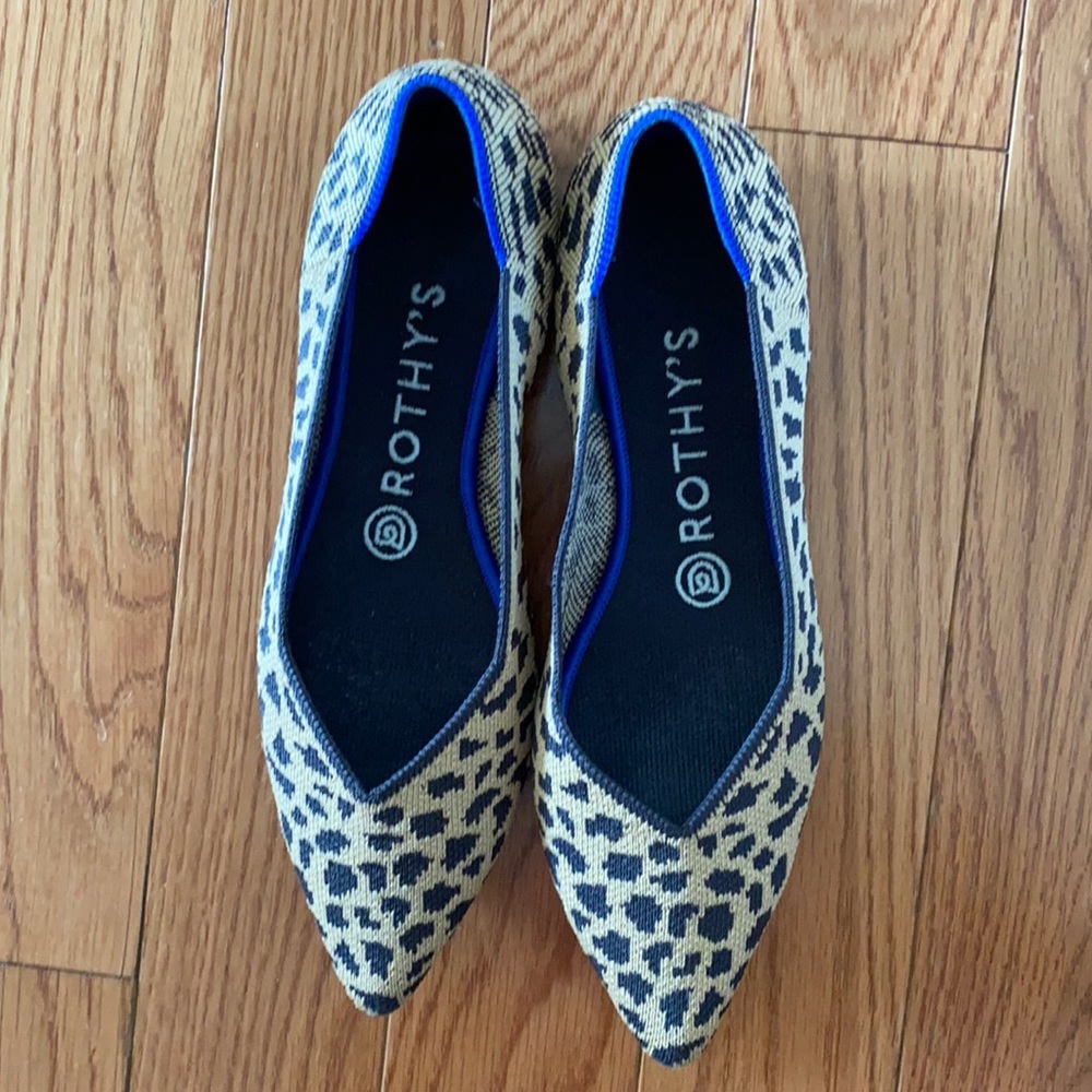 Rothy’s Leopard Pointy Toe Flats